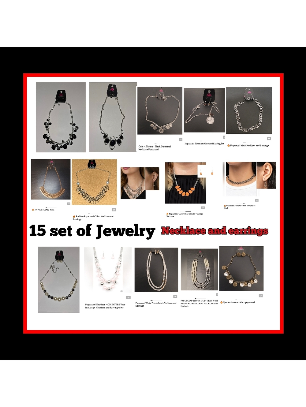 15 SET - Paparazzi  Necklace - Elegant Women’s Jewelry